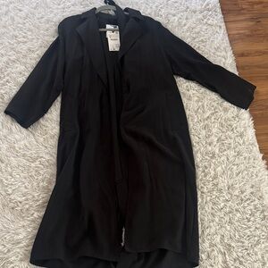 Black Long THIn trench